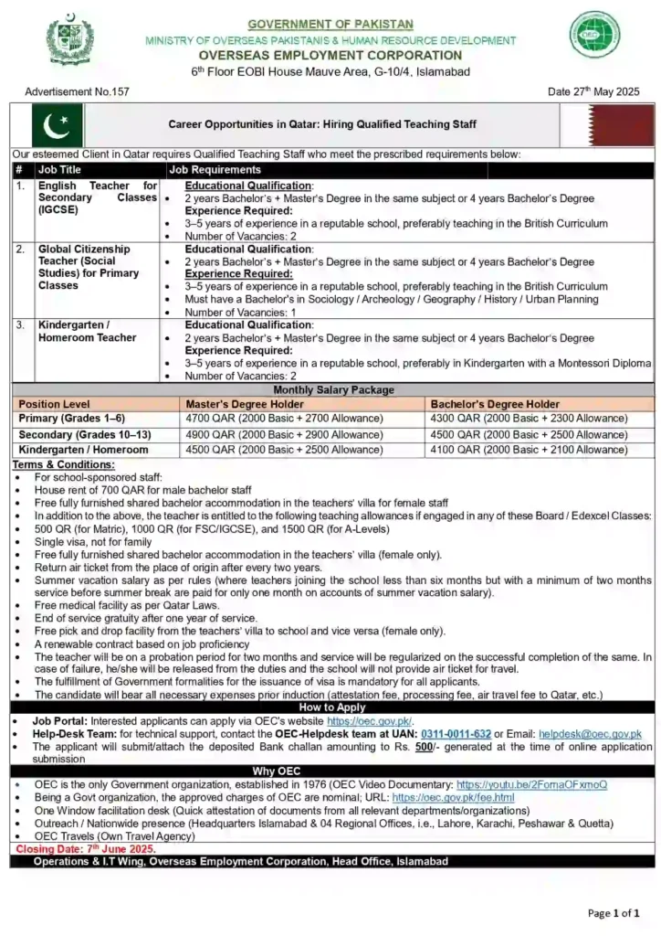 Teaching-Jobs-in-Qatar-2025-Advertisement